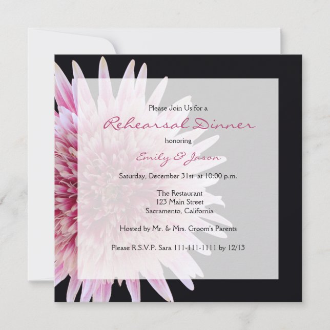Rehearsal Dinner Invitation (Front)