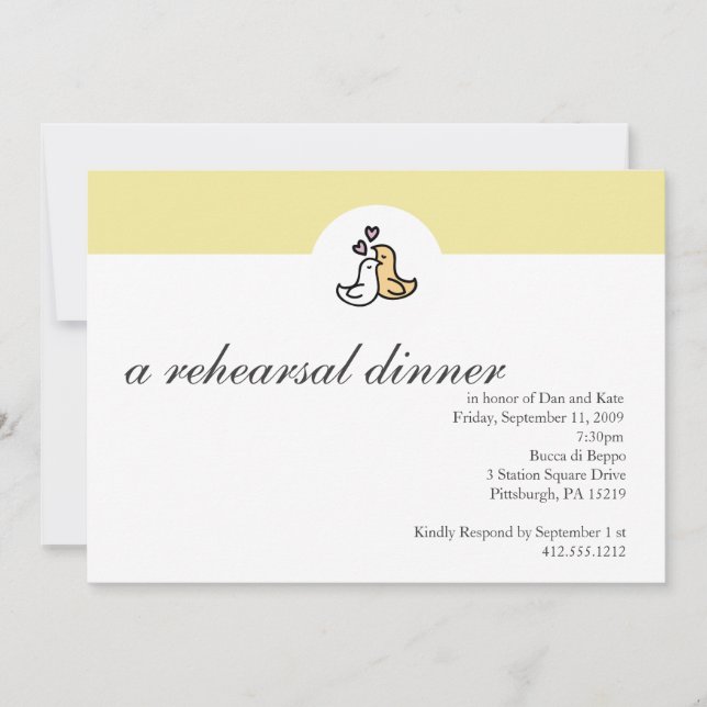 Rehearsal Dinner Invitation (Front)