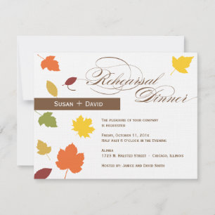 Rehearsal Dinner Invitation - Autumn Leaves