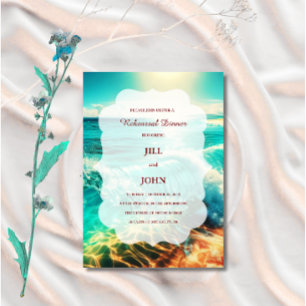 Rehearsal Dinner Invitation Beach Ocean Wedding