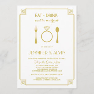 Rehearsal Dinner Invitation / Eat Drink Be Married