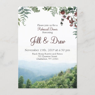 Rehearsal Dinner Invitation - Fall Wedding
