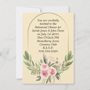 Rehearsal Dinner invitation simple