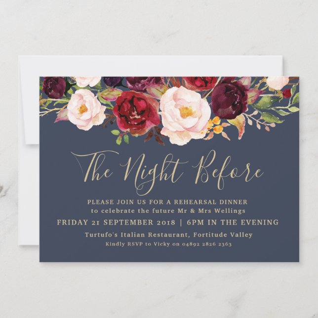Rehearsal Dinner Invitation - The Lucy Suite (Front)