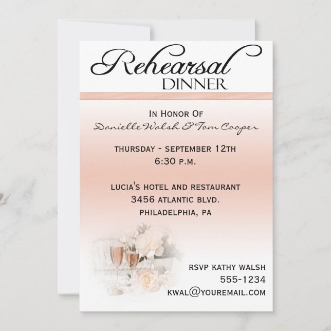 Rehearsal Dinner Invitations (Front)
