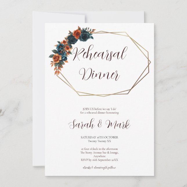 Rehearsal Dinner Invite Template (Front)