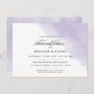 Rehearsal Dinner |  Lilac Amethyst Watercolor  Invitation