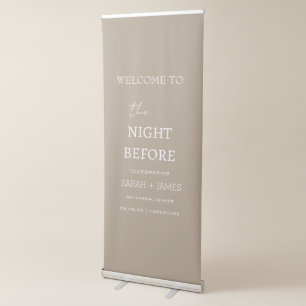 Rehearsal Dinner Minimalist Taupe Welcome Sign