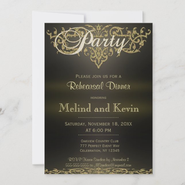Rehearsal Dinner | Modern Elegance Invitation (Front)