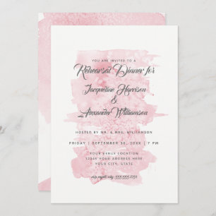 Rehearsal Dinner Modern Simple Watercolor Wash Invitation