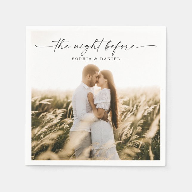 Rehearsal Dinner Napkin The Night Before (Front)