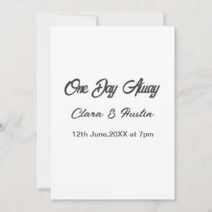 Rehearsal dinner One day away night before name da Invitation