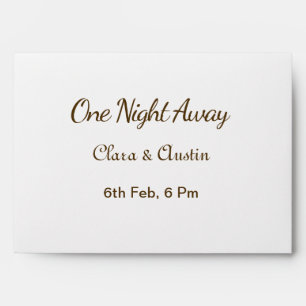 Rehearsal dinner One night away brow orange pastel Envelope