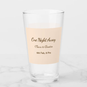 Rehearsal dinner One night away brow orange pastel Glass
