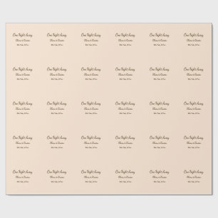 Rehearsal dinner One night away brow orange pastel Wrapping Paper