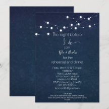 Rehearsal Dinner/ Party Invitations/ Starry Invite