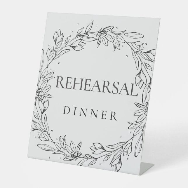Rehearsal Dinner Pedestal Sign (Front)