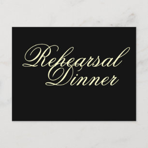 Rehearsal Dinner Postcard Invitations Classic