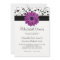 Rehearsal Dinner Purple Gerbera Daisy Black Scroll
