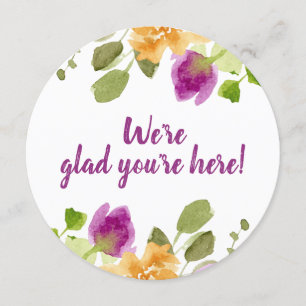 Rehearsal Dinner Thank You Card Purple Blooms