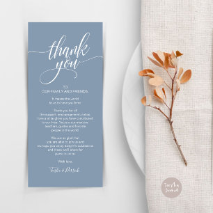 Rehearsal Dinner Thank you Place Setting Card