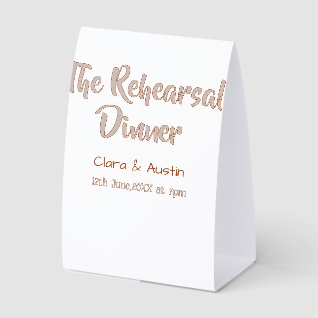 Rehearsal dinner the night before simple minimal m (Front)