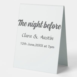 Rehearsal dinner the night before simple minimal m