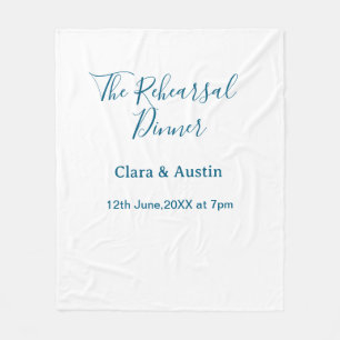 Rehearsal dinner the night before simple minimal m fleece blanket