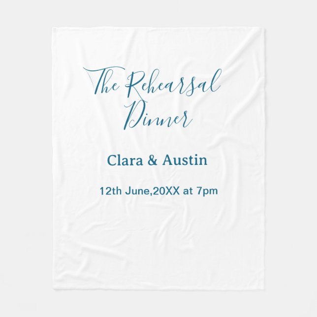 Rehearsal dinner the night before simple minimal m fleece blanket (Front)