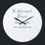 Rehearsal dinner the night before simple minimal m large clock<br><div class="desc">design</div>