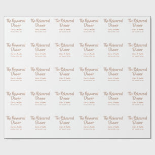 Rehearsal dinner the night before simple minimal m wrapping paper