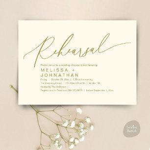 Rehearsal Dinner,The Night Before Wedding Party In Invitation