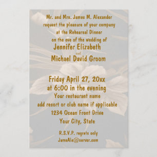 Rehearsal Dinner Tropical Floral Print Invitation