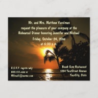 Rehearsal Dinner Tropical Sunset