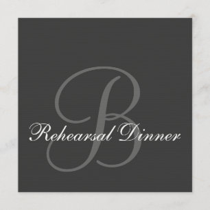 Rehearsal Dinner Wedding Invitation Monogram Names