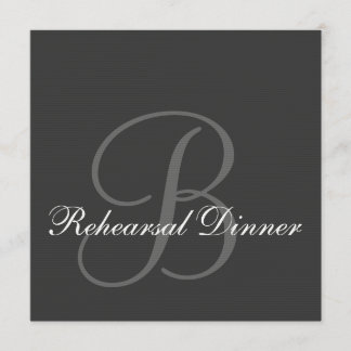 Rehearsal Dinner Wedding Invitation Monogram Names
