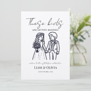 Rehearsal Dinner Wedding Invite, These kids are Ge Invitation