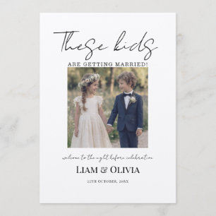 Rehearsal Dinner Wedding Invite, These kids are Ge Invitation