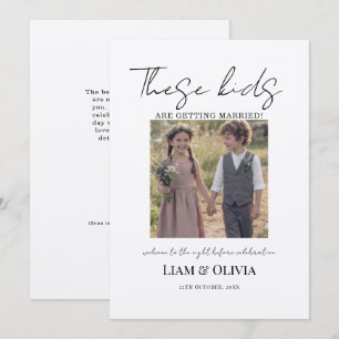 Rehearsal Dinner Wedding Invite, These kids are Ge Invitation