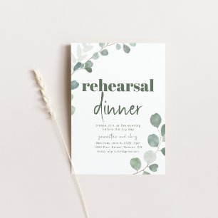 Rehearsal Dinner Wedding Party Invitation