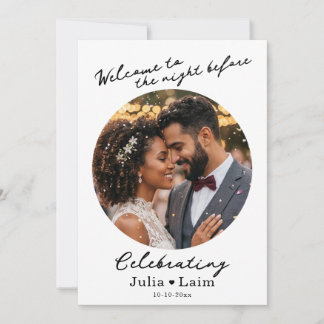 Rehearsal Dinner Wedding With Photo Invitation