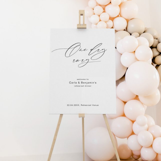Rehearsal Dinner Welcome Sign with Calligraphy (Creator Uploaded)