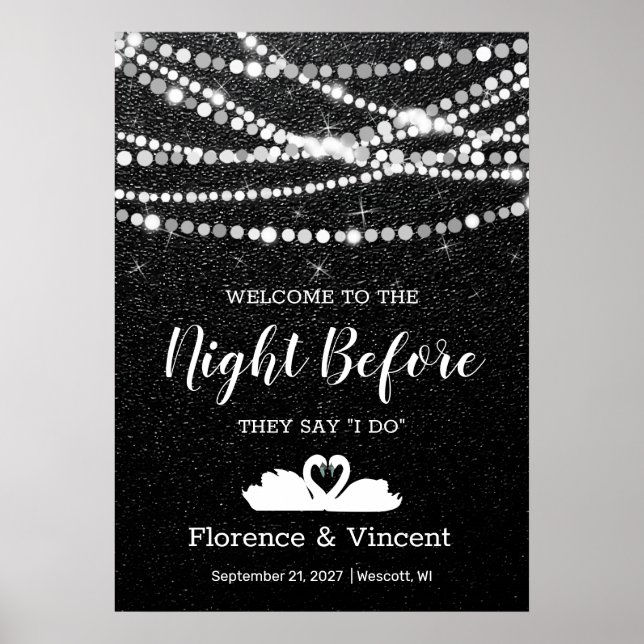 Rehearsal Dinner Welcome to the Night Before  Post Poster (Front)