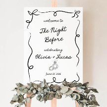 Rehearsal Dinner Welcome Wedding Sign, Handwritten