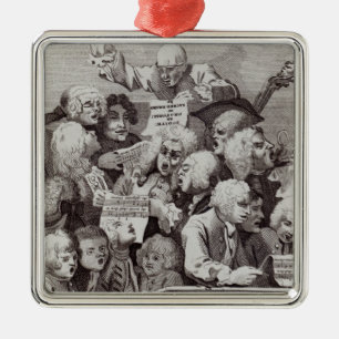 Rehearsal of the Oratorio of Judith, 1734 Metal Tree Decoration