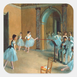 Rehearsal on the Foyer of the Opera La Rue  Square Sticker