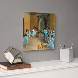 Rehearsal on the Foyer of the Opera La Rue Square Wall Clock
