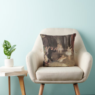 Rehearsal on the Stage by Edgar Degas Cushion