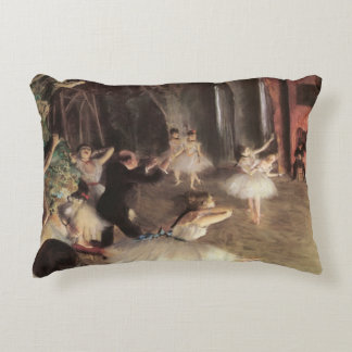 Rehearsal on the Stage by Edgar Degas Decorative Cushion