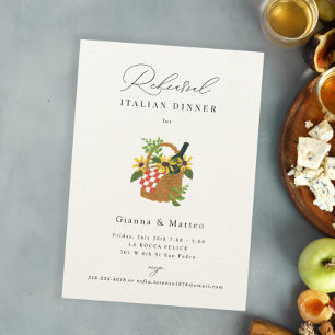 Rehearsal Picnic Basket Invitation